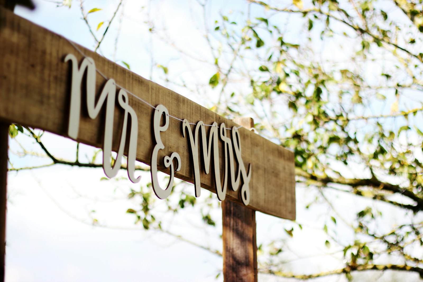 Custom engraved acrylic wedding sign (temporary placeholder image)